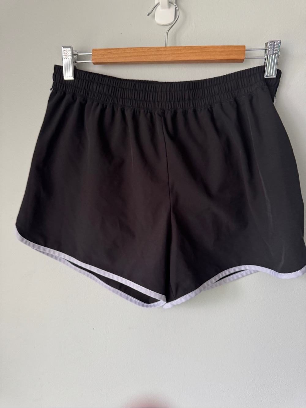 Champion Black Athletic Shorts with White Trim